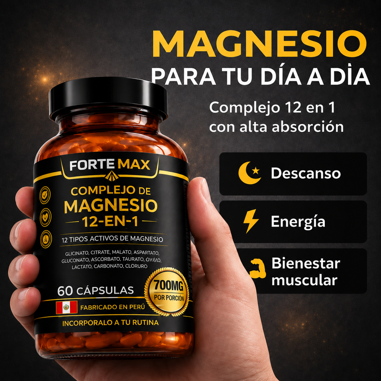 Complejo de Magnesio 12 en 1 - Forte Max