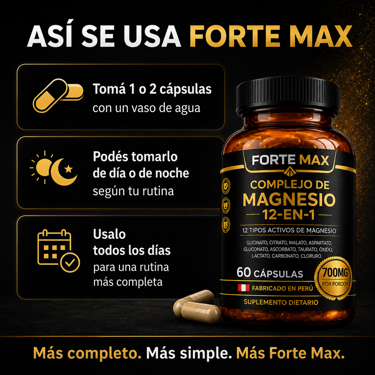 Complejo de Magnesio 12 en 1 - Forte Max
